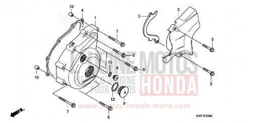 PANNEAU CARTER-MOTEUR G. CBF125M9 de 2009